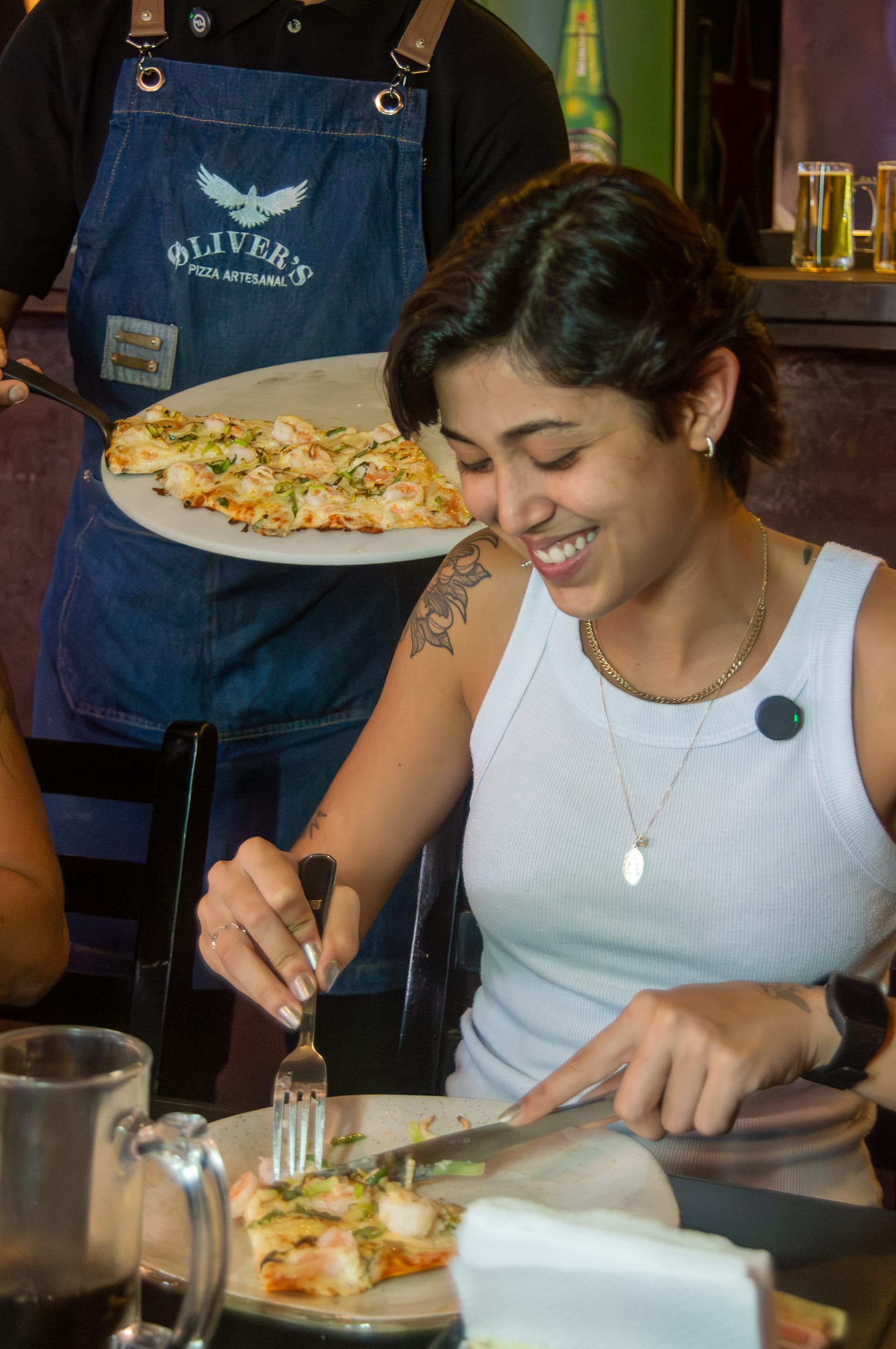 Loja Øliver's Pizza · arquitetura brand identity